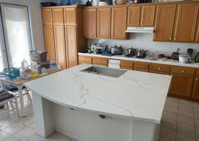 Quartz island countertop, Via Estrella, Newbury Park