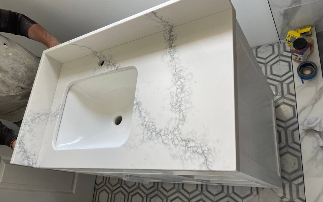 Quartz prefab vanity top, Evita Ct, Agoura Hills