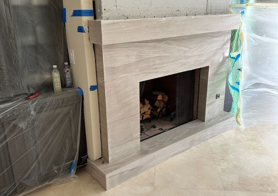 Quartzite fireplace, Blue Dane Ln, Malibu