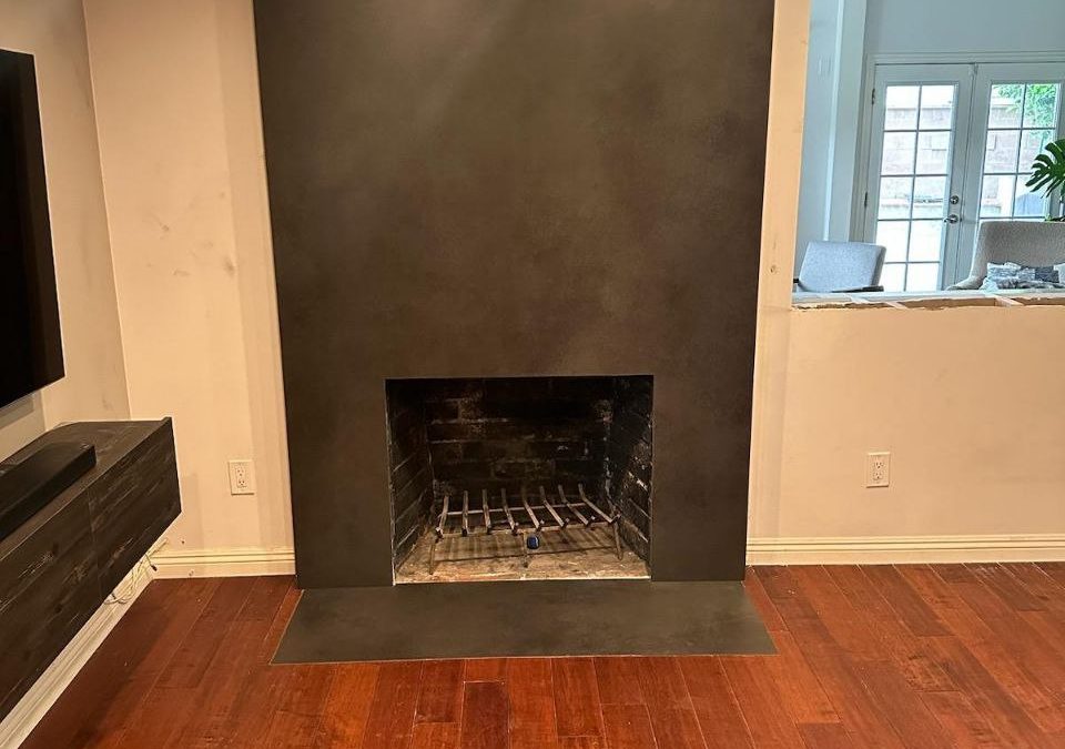 Porcelain fireplace, Haynes St, Winnetka