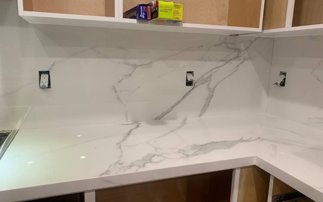 Porcelain kitchen countertop, Via Mesita, Thousand Oaks