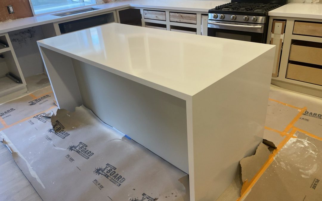 Quartz kitchen countertop, Burbank Blvd, Tarzana