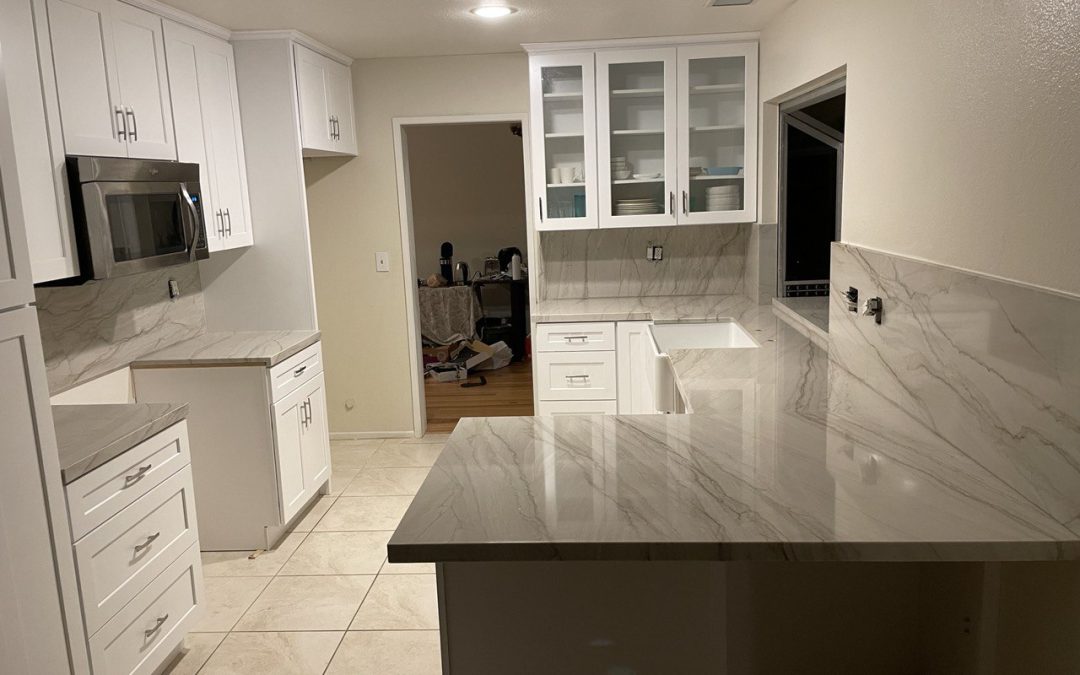 Quartzite countertop and cabinets, Palomar Cir, Camarillo