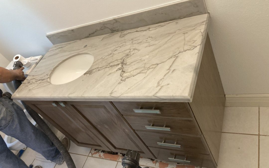 Quartzite vanity top and hearth, Buttonwood Ave, Oak Park