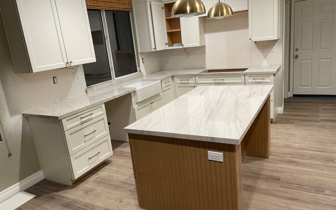 Quartzite kitchen countertop, Via Camino, Thousand Oaks