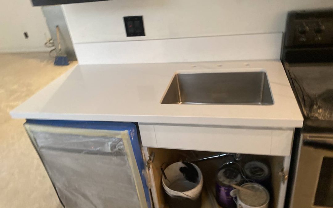 Quartz kitchen countertop, 7th Street, Los Angeles