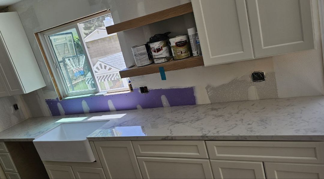 Porcelain kitchen countertop, Sunset Knolls Dr, Thousand Oaks