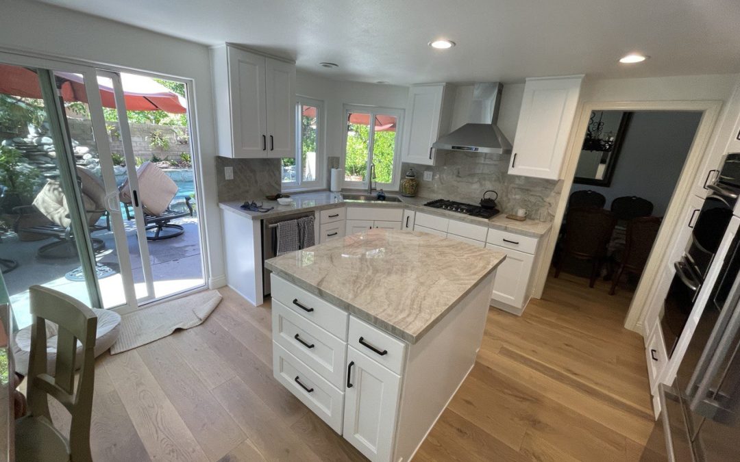 Quartzite kitchen countertop, Pesaro St, Oak Park