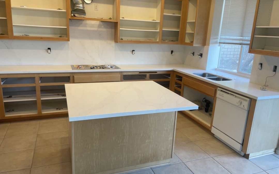 Quartz kitchen countertop, Seabreeze St, Thousand Oaks