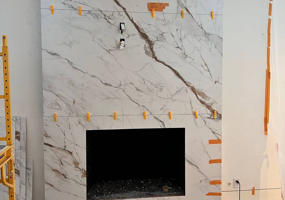 Porcelain slabs installation, Liebe Dr, Beverly Hills